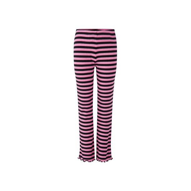 Mads Nrgaard - Stripe lala leggings i black/begonia pink.