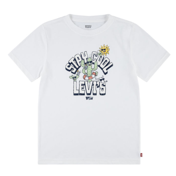Levis - T-shirt hvid med stay cool print 